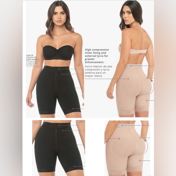 High Compression Shorts with Zipper Closure - Style 253 - Picture 5 of 5